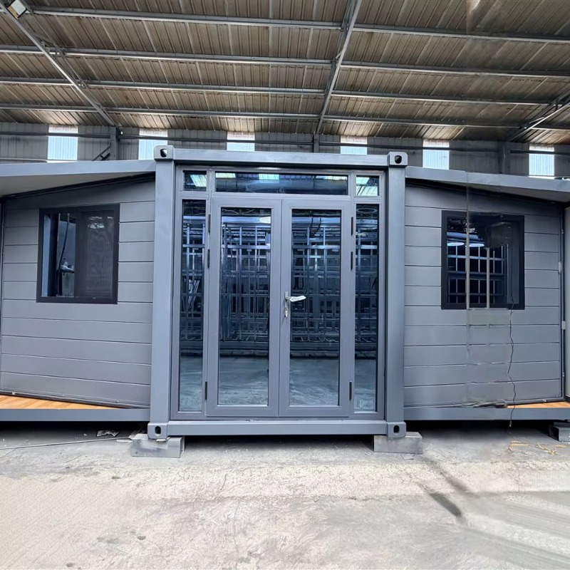 Sustainable Living Usa - บ้านสำเร็จรูปโครงเหล็กแบบขยายได้สองปีกขนาด 20 ฟุต พรีเมียมและล้ำสมัย สำหรับพื้นที่ทำงานระยะไกลและการอยู่อาศัยที่ยั่งยืน