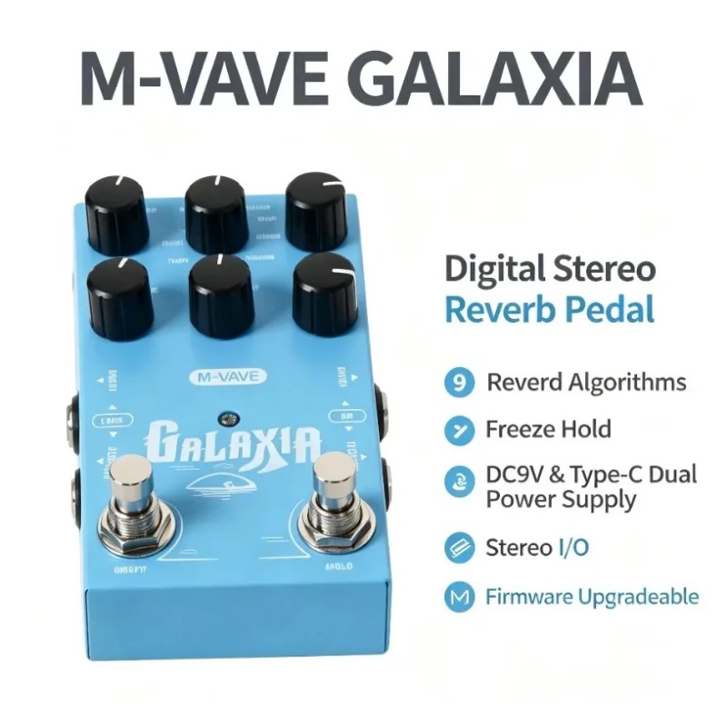 Sustainable Living Usa - เอฟเฟกต์กีตาร์ M-VAVE Reverb พร้อมฟังก์ชัน Freeze Hold,